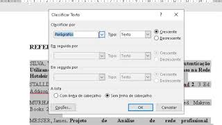 Como Colocar em Ordem Alfabética Referencias Bibliográficas no Word 2024 [upl. by Ching]