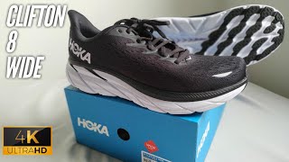 HOKA Clifton 8 WIDE Review Unboxing [upl. by Han]