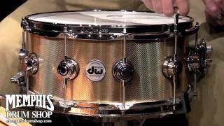 DW 14x65 Collectors Series Bronze Snare Drum  Knurled Finish [upl. by Elatnahs430]