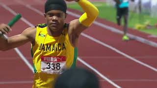 CARIFTA Games 2024 Grenada  Boys 4x400 Meter Relay Under 17 Final [upl. by Aleahpar]