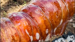 Nagluto ako ng lechon belly sa bukid Dahil birthday ni Tatay  KaMangyan Vlogs [upl. by Ligriv]