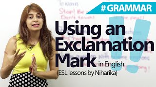 English Grammar lessons  When to Use an Exclamation Mark  Punctuation Marks [upl. by Eniamraj130]