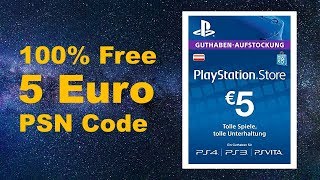 5 EURO PSN Code  100 Free for PS4 [upl. by Laenahtan]