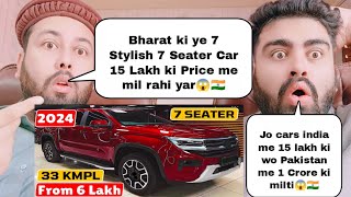 Top 10 Best 7 Seater SUV Cars Under 15 Lakh In India  Pakistani Reaction [upl. by Ytinirt]