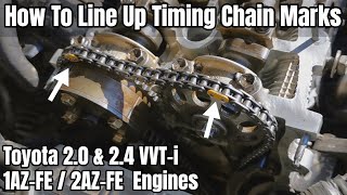 How To Set The Timing On A Toyota 1AZ FE2AZ FE Engine [upl. by Aihsrop]