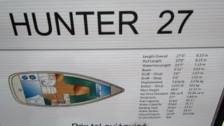 2013 MarlowHunter 27 Sailing Yacht  Walkaround  2013 Montreal Boat Show [upl. by Savick838]