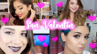 Maquillajes de San Valentin  Sorteo Ft Jackie Hernandez Prima Vickinga y Nury Jimenez [upl. by Tabbi]