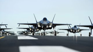 Striking Video The Largest F35 Elephant Walk in History [upl. by Drofub476]