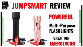 JUMPSMART 10 in 1 Jump Starter Flashlight and more Review and Demo [upl. by Ellingston881]