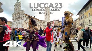 4K Lucca Comics 2023 Walking Tour  Together  Ambience City Sounds [upl. by Berkeley437]