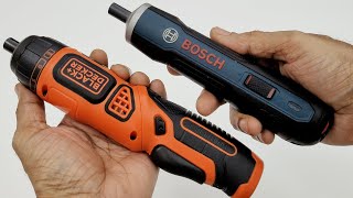 Black amp Decker vs Bosch Cordless Screwdriver Liion [upl. by Eilagam]