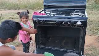 Reciclando el horno de la estufa vieja no tires tu estufa asi la puedes usar [upl. by Bell]