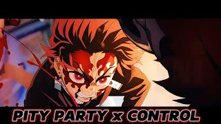 PITY PARTY x CONTROL  DEMON SLAYER EDIT  TANJIRO amp NEZUKO [upl. by Ailana287]