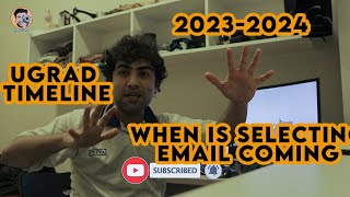 UGRAD Selection 20232024 Timeline  Detailed Video [upl. by Postman]