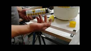 how to fit laminate edging strip to kitchen worktop [upl. by Amihc]