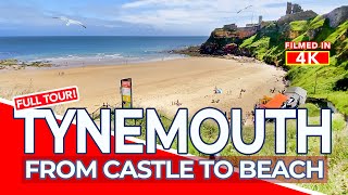 TYNEMOUTH  Tour of King Edwards Bay from Tynemouth Castle and Priory to Short Sands Beach  4K [upl. by Bonny]