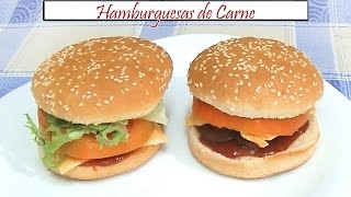 Hamburguesas Caseras de Carne  Receta de Cocina en Familia [upl. by Aikemaj]