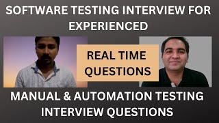 Automation Testing Mock Interview for Experienced  Automation Testing Interview Questions amp Answers [upl. by Aliuqet37]