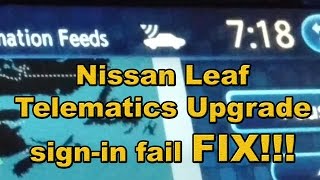 AFTER 3g UPDATE Nissan Leaf telematics not connecting FIX [upl. by Uyr944]