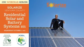 Solarize Ventura County – Residential Solar and Battery Systems 101  CECSB [upl. by Varien401]