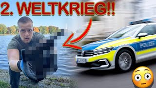 POLIZEI gerufen wegen FUND aus 2 WELTKRIEG😳🤯  Magnetfischen Gebrüder Lange [upl. by Demmer]