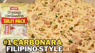 Creamy Carbonara Recipe Budget Filipino Style [upl. by Lyrred]