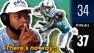 LAST SECOND PLAY Colts vs Jaguars REACTION  2024 Week 5 Game [upl. by Aisyla366]