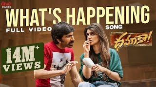 Whats Happening  Video Song  Dhamaka  Ravi Teja  Bheems Ceciroleo  Thrinadha Rao Nakkina [upl. by Parfitt]