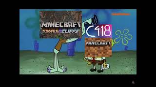 Meme de calamardo y bob esponja notas falsas minecraft [upl. by Anivahs562]