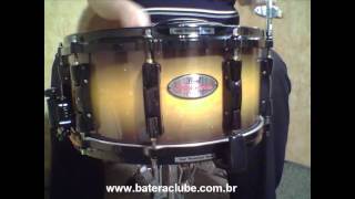 Caixa Pearl Reference 14x65quot Inca Gold Snare  BATERACLUBEcombr [upl. by Brogle]