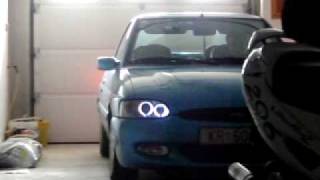 Ford Escort MK7 Xenon  LED  Angel Eyes Part 2 [upl. by Kinnard618]