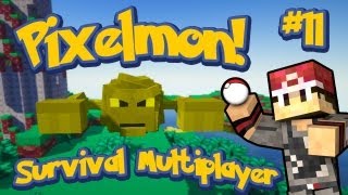 Pixelmon Survival Multiplayer Episode 11  Yellow Boss Geodude wYoutubers [upl. by Ahsemik]