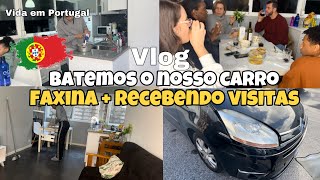 Faxina no ap Batemos o nosso carro mais prejuízo visita em casa vida em Portugal  PT🇵🇹 [upl. by Neliac]