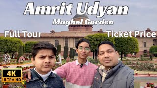 Amrit Udyan Rashtrapati Bhavan 2024  Mughal Garden Delhi Full Tour  Amrit Udyan Delhi [upl. by Eirehc]