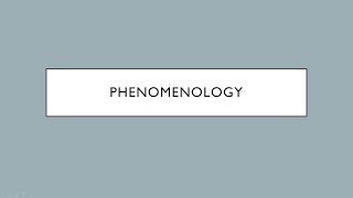 Philosophy 101 A Basic Introduction to Phenomenology [upl. by Frey196]