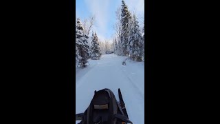 Riding SkiDoo Snowmobiles in paradise [upl. by Leibman944]