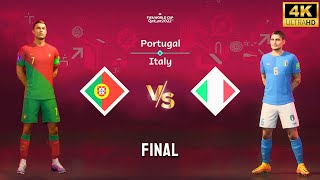 FIFA 23  Portugal vs Italy  Ronaldo vs Verratti  FIFA World Cup Final Match 4K60 [upl. by Adnara]