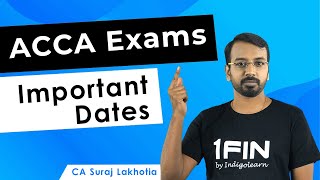 Important Dates  ACCA Exams  Must Watch Video [upl. by Gusty]