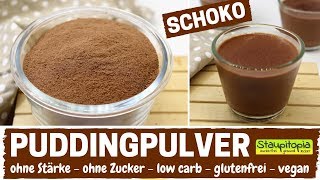 Wie mache ich einen Low Carb Schoko Pudding Puddingpulver ohne Stärke ohne Zucker amp glutenfrei [upl. by Eiznyl]