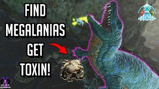 How to get MEGALANIA TOXIN on The Island   Spawn issue Trophy for Boss Ark Survival Ascended ASA [upl. by Zoubek866]