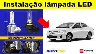 Como trocar lâmpada LED no Toyota Corolla G10  9005 HB3  9006 HB4 [upl. by Bent8]