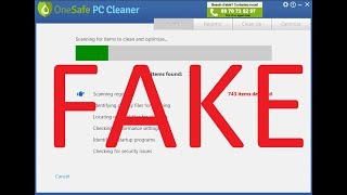 Yet another FAKE online scanner  Onesafe PC cleaner [upl. by Menides]