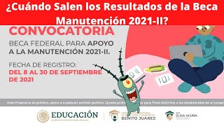 Resultados Beca Federal para Apoyo a la Manutención 2021II Cuándo Salen Manutención SUBES CNBBBJ [upl. by Eimme]