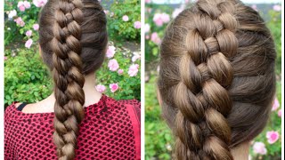 Dutch 4strand braid tutorial  HairAndNailsInspiration [upl. by Aniraad949]