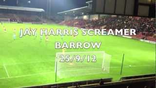 Jay Harris screamer Wrexham V Barrow 25912 [upl. by Hsirahc]