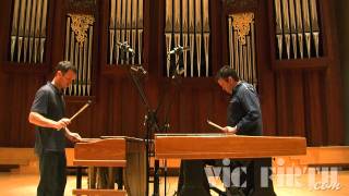 Meehan Perkins Duo perform Steve Reichs quotNagoya Marimbasquot 1994 [upl. by Traweek397]