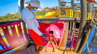 Pink KIDS Waterslide at Wild Wadi Waterpark Dubai [upl. by Nnad]