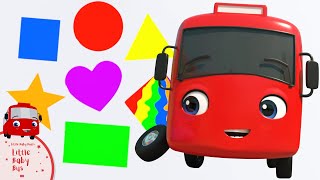 Buster Teaches Shapes  Red Buster  Bus Cartoon  Fun Kids Cartoon Video [upl. by Emelen392]