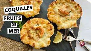 COQUILLES FRUITS DE MER 🦐 Coquille SaintJacques recette maison [upl. by Akinehc954]