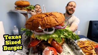 Massive Texas Burger Challenge  ManvFood  Molly Schuyler  Food Challenge [upl. by Wearing881]